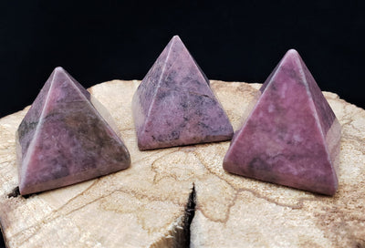 Rhodonite Pyramid Carving