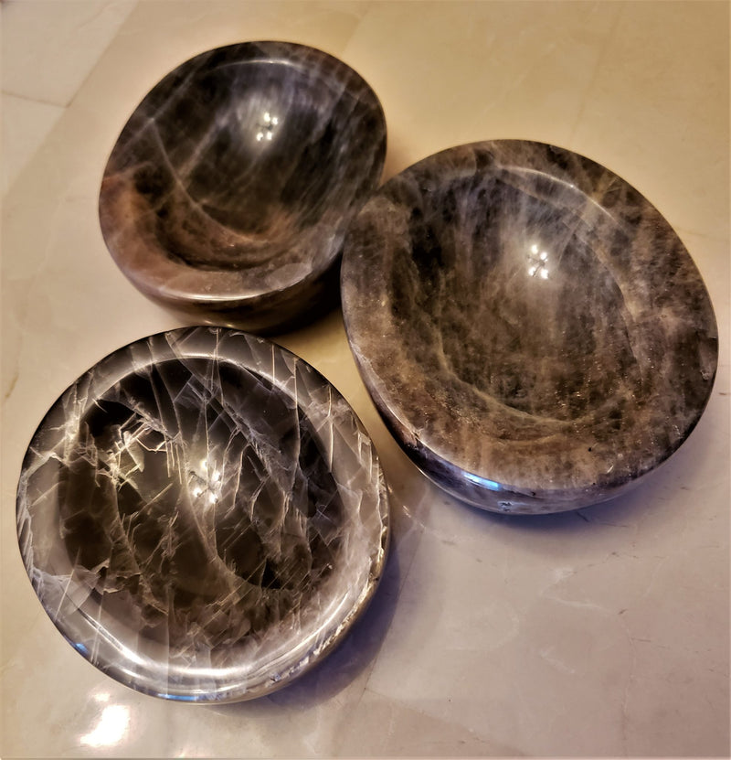 Black Moonstone Offering Bowls