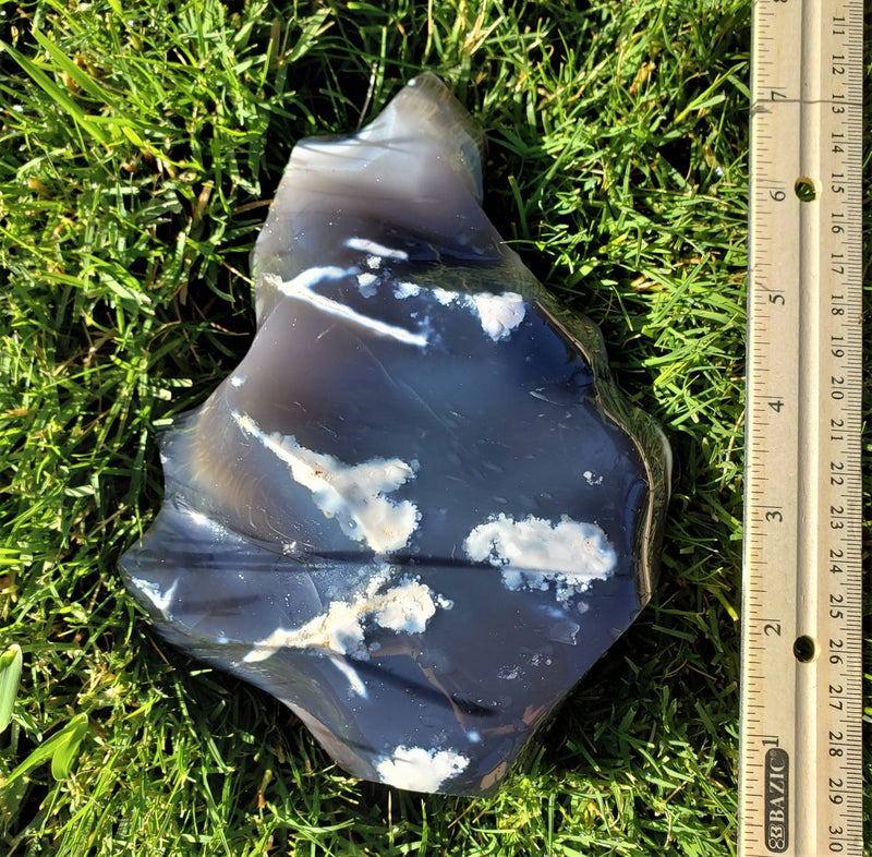 Large Blue Agate Flame