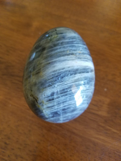 Large Black Moonstone Egg