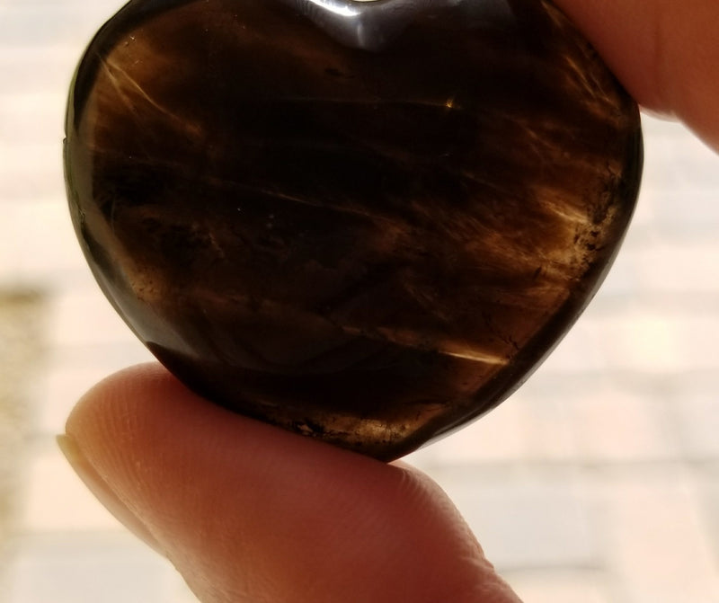 smoky quartz heart